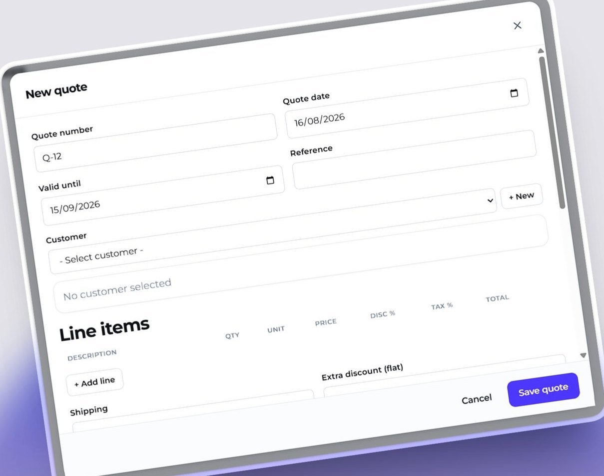Quote-to-invoice conversion